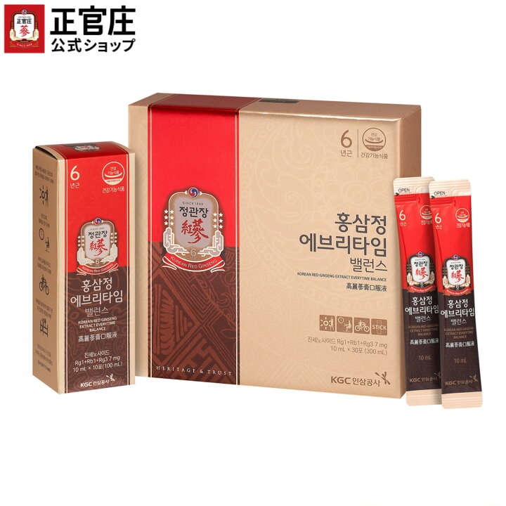 楽天市場】【正官庄 日本公式】紅参精エブリタイムバランス(10ml×30包 