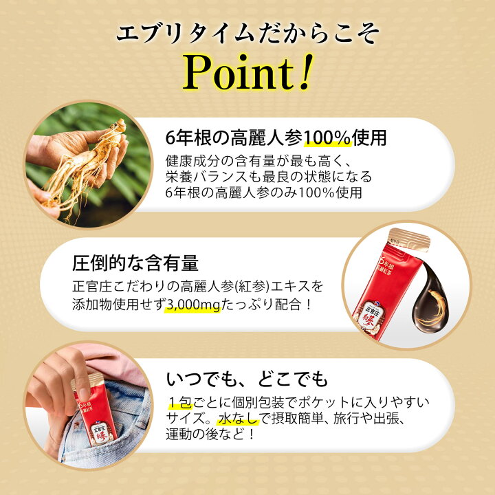 楽天市場】【正官庄 日本公式】紅参精エブリタイム(10ml）│正官庄 