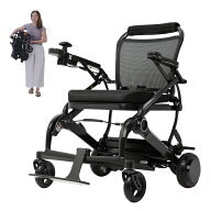 電動車いす 軽量（わずか12Kg ）100%カーボンファイバー製 折り畳み コンパクト 坂道可能 リチウム電池 …