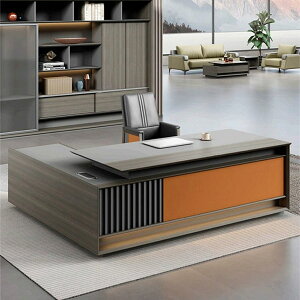 受注生産商品 エグゼクティブデスク ワークデスク プレジデントデスク 社長机 サイドキャビネット 大容量 指紋認証引き出し 配線ボックス 幕板 おしゃれ ウォールナット