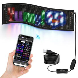 【期間限定ポイント10倍】送料無料 電光掲示板 LEDサインボード ディスプレイスクリーン車載 LED看板 ディスプレ 広告ボード 曲げ可能 多言語 自由編集 LEDネオンサイン スクロール飾り アプリ連携制御 カスタム 居酒屋 営業 広告