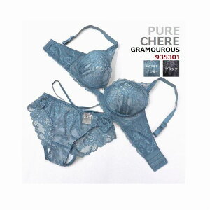 PURE CHERE �u���W���[ �V���[�c �Z�b�g �����킢���m�[���C��V���V���[�c�ƃu���̃A���_�[�x���g�܂ł�����ƈ�������[�X�d�グ�BE�J�b�v F�J�b�v 935301