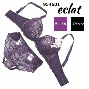 eclat �u���W���[ �V���[�c �Z�b�g �傫���T�C�Y ���؂ȉԕ��h�J�B�A���_�[�x���g�͂�����ƈ�������[�X�d�グ�B�m�[���C���̑����[�X�V���[�c�B954601
