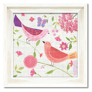 ダマスクフローラルバード4 アートフレーム ファリダザマン ゲル加工 絵画 アート 絵 おしゃれ キレイ リビング 玄関 飾り ディスプレイ