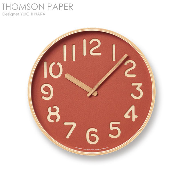 掛け時計 デザイン時計 デザイナーズ時計 THOMSON 正規激安 トムソンペーパー PAPER 全国どこでも送料無料 レッド