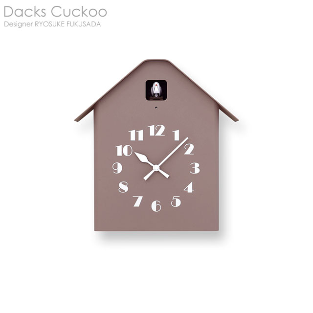 カッコー時計 置き時計 掛け時計 レムノス 日本製 Dacks Cuckoo ブラウン 受注生産 品多く 至高