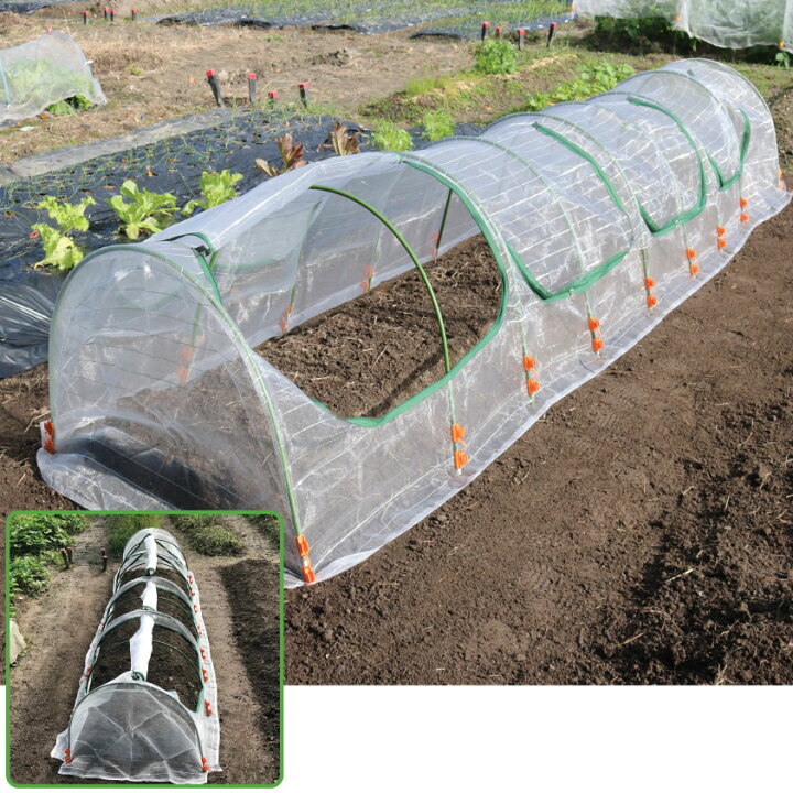 家庭菜園 防虫 ネット 害虫 対策 簡単 設置 手軽に始める お家野菜 家庭菜園 防虫ネット おてがる君 Pg ガーデン用品屋さん 通販 メーカー直販 Daim 店daimトンネル支柱 おてがる君 ポリシート 75cm 210cm 40cm 5個入 菜園 園芸 家庭菜園 ガーデニング 用品 霜