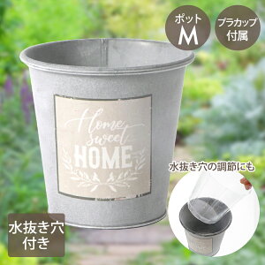 【 ポイント5倍 10/30(木)00:00〜10/30(木)23:59まで 】ホーム スウィート ポット Mサイズ カップ付 NE-762 LIVPLUS | プランター おしゃれ 寄せ植え 植木鉢 ガーデニング ポット 鉢植え 水抜き穴 小物入