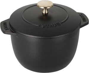 ストウブ(Staub) 「 ラ ココット de GOHAN ブラック S 12cm 」 ご飯鍋 炊飯 1合 鋳物 ホーロー 鍋 炊飯器 【日本正規販売品】 La Cocotte de GOHAN 40509-653