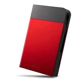 BUFFALO ICカードロック解除対応MILスペック耐衝撃ボディー防滴・防塵ポータブルHDD 2TB レッド HD-PZN2.0U3-R