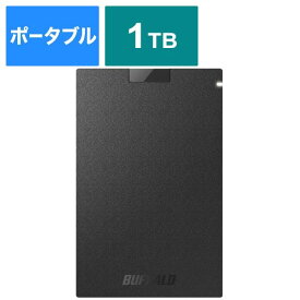 バッファロー SSD-PG1.0U3-BC USB3.2(Gen1) ポータブルSSD Type-A 1.0TB ブラック