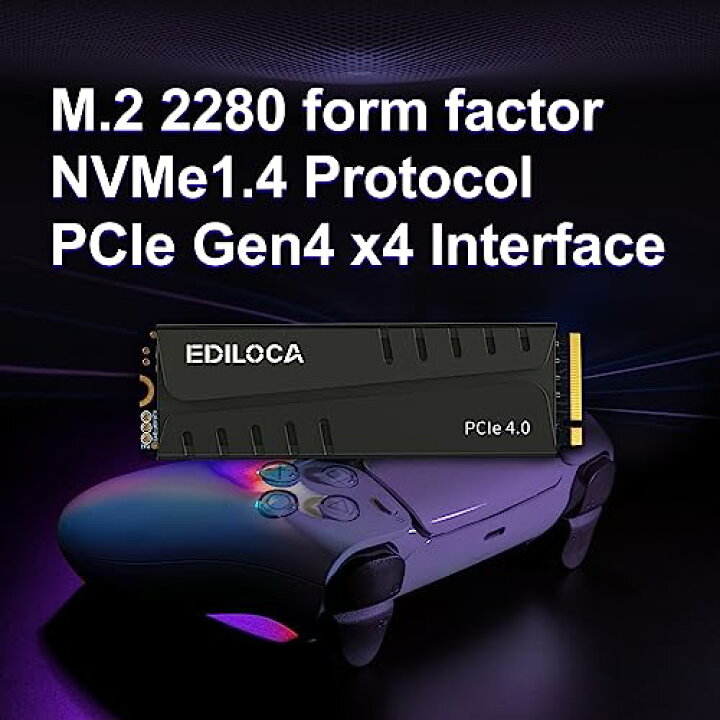 楽天市場】Ediloca EN855 SSD ヒートシンク付き 2TB PCIe Gen4x4 NVMe 