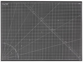 Elan カッターマット 手芸用品 両面仕様 A0 120 x 90cm ブラック&グレー カッティングマット 家庭用 業務用 カッティングマット