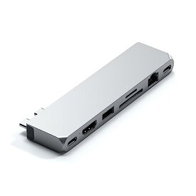 Satechi USB-C Proハブ Max 8in2 (シルバー) USB4 HDMI USB-A/Cデータ イーサネット SD 音声ジャック (MacBookPro Air M1 M2対応)