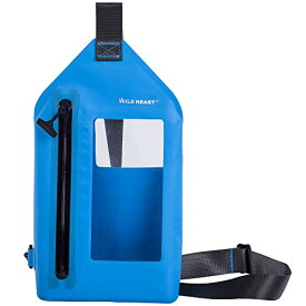 WILD HEART 防水ショルダーバッグ完全防水TPU素材大容量、透明カメラウィンドウ付き (青い)