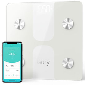 Anker Eufy (ユーフィ) Smart Scale C1（体重体組成計）【アプリ対応 / Fitbit連携 / 体脂肪率 / BMI / 基礎代謝量 / 水分量 / 体脂肪量 / 骨量 / 内臓脂肪】
