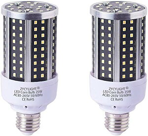 LEDR[Cg gERV^ 25W LEDd E26 6000LM 6000K 150-200WMd Px ȃGl  qɁE[ˁEԏEԌɁEHEK[WȂǂɑΉ(F, 25W), 2