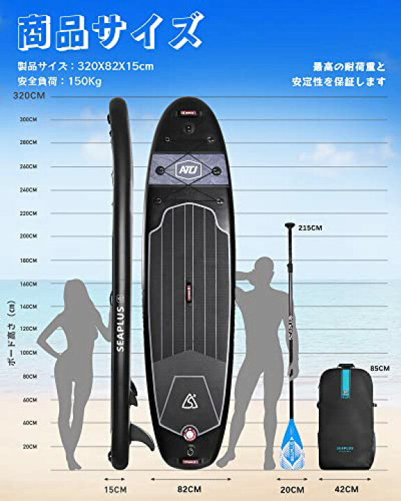 楽天市場】SEAPLUS SUPインフレータブル スタンドアップパドルボード  