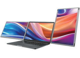 Kwumsy S6 15.6”モバイルモニター 2画面 トリプルポータブルモニター 1080P FHD・300nits高輝度・15.6”大画面 DIY可能の超強磁力スタンド スピーカー内蔵 IPSパネル 横・縦画面に切替 収納バッグ付 HDMI/USB-C