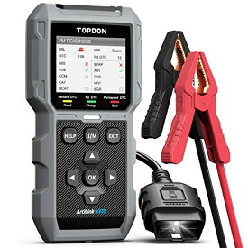 TOPDON AL500B OBD2 診断機& バッテリー テスター、フルOBD2機能、12V バッテリー テスト & 12V/24V クランキング テストおよび充電テスト、AL500&BT100の組み合わせ、日本語対応