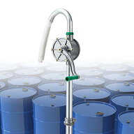 Poafamx ドラム缶用オイルポンプ ハンドロータリータイプ 50L/min 軽量・ポータブル 軽油・灯油・重油適…