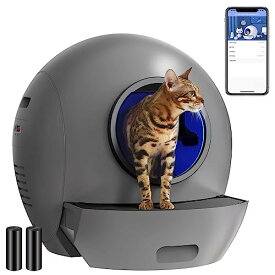 猫トイレ 自動 ELS PET 60L特大容量 スマート 自動猫トイレ センサー感知 APPコントロール 2.4GHzのみ 定期掃除 お手入れ簡単 全自動トイレ 猫 静音 猫用トイレ 安全保護機能 猫 自動トイレ 複数の猫適用 臭気分離 猫のトイレ IOS