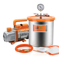 BACOENG 12L 真空チャンバーキットです 樹脂脱気真空ドラム 真空脱泡器 真空ポンプセット100V 50/60 Hz …