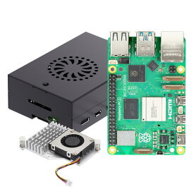 TRASKIT Basic KIT for Raspberry Pi 5 /ラズベリーパイ5 技適マーク付 RAM 8GB / アルミニウム合金ケース，アクティブクーラー付き