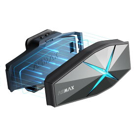 ASMAX F1 バイク インカム 10人同時メッシュ通信可能 Bluetooth5.3 日本語音声制御 他社のバイク用インカムと接続可能 音楽ながら通話 デュアルチップ・オクタコア バイク用通信機器 自動通信回復&音量調整 日本語コマンド＆説明書 IP6