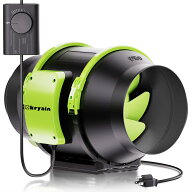Okryain ダクトファン 150mm ダクト用換気扇 業務用有圧換気扇 無段階風量調速可能 風量677?/h 中間取付…