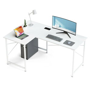 DEWEL L���f�X�N �p�\�R���f�X�N ��160cm+100cm×���s60cm ���j�^�[�A�[���Ή� ���E���։\ L���^ �����t���[�݌v ���h��h�~ ���萫 �g�ݗ��ĊȒP �V���v�� ��Ɗ� �e�����[�N �ݑ�Ζ��p