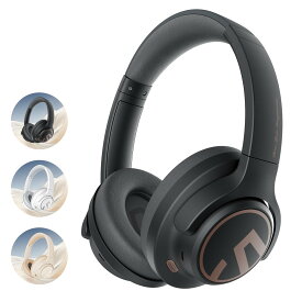 SOUNDPEATS(サウンドピーツ) Space ワイヤレス ヘッドホン Bluetooth 5.3 アクティブノイズキャンセリング マルチポイント対応 最大123時間連続再生 軽量 折りたたみ可能 専用アプリ対応 ヘッドホン 有線/無線 (ブラック)