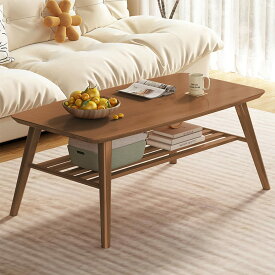LSPYYDS ローテーブル センターテーブル 竹製コーヒーテーブル 収納棚付 長さ100x幅50x高さ50CM リビングテーブル 単身 一人暮らし テーブル 取り付けが簡単 リビングルーム、居間、家庭用家具用 茶色