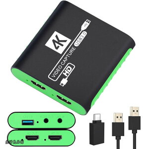 �y���������zHDMI 4K �p�X�X���[�Ή� Switch�Ή� PS5 �Ή� 1080P 60FPS �L���v�`���[ USB 3.0 Type-C ��x�� PS4/Xbox/Wii U/PC/�E�F�u�J����/�X�}�[�g�t�H���Ή� ���� ��c ���C�u�z�M �^�� Windows 7/8/10/11 Mac Linu
