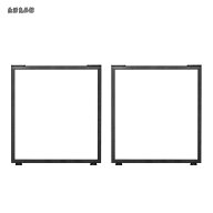 【送料無料】テーブル用 アイアンレッグ 2本セット 【口型/ブラック】 高さ69cm 奥行62cm テーブル脚 DIY…