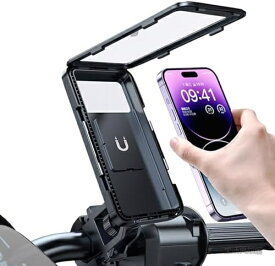 【送料無料】自転車 スマホホルダー 防水 バイク スタンド 360度回転 防振 簡単取り付け 4.7-7.1インチ対応 iPhone16 15 14 Android マグネット式 高品質ABS樹脂 雨の日も安心 落下防止