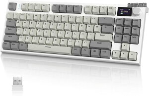 �y���������zSHARK x AJAZZ K86 �Q�[�~���O�L�[�{�[�h ���C�����X�L�[�{�[�h �L�[�{�[�h bluetooth ���C�����X ���j�A�Z�K�F�؍ς� TFT�J���[�X�N���[�� �m�u �V���i�K�X�N�W����-�K�X�P�b�g�\�� �z
