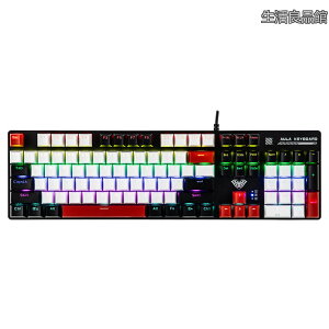 �y���������zAula S500 �L���Q�[�~���O�L�[�{�[�h 100%�t���T�C�Y ���J�j�J���L�[�{�[�h �e���L�[�t�� 104�L�[ NKRO �����L�[�L���b�v RGB�o�b�N���C�g�t�� PC & e�X�|�[�c���� �l�ԍH�w�݌v (Black&Re