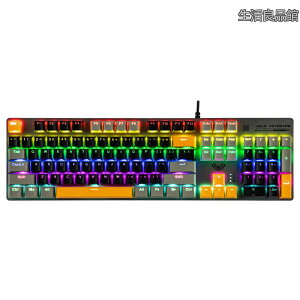�y���������zAula S500 �L���Q�[�~���O�L�[�{�[�h 100%�t���T�C�Y ���J�j�J���L�[�{�[�h �e���L�[�t�� 104�L�[ NKRO �����L�[�L���b�v RGB�o�b�N���C�g�t�� PC & e�X�|�[�c���� �l�ԍH�w�݌v(Black&Gre