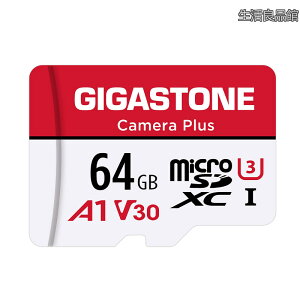 �y���������z�y5�N�ۏ؁zGIGASTONE �}�C�N��sd�J�[�h 64GB Camera Plus microSDXC UHS-I A1 V30 U3 C10 95MB/s �t��HD �A�N�V�����J���� �X�|�[�c�J���� 4K UHD����