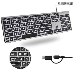 �y���������zMACALLY �L���L�[�{�[�h Mac�p (USB C + A) - �啶���v�����g�A�o�b�N���C�g�t��Apple�L�[�{�[�h �L�� - 107�L�[ �t���T�C�Y �啶�� USB C MacBook Pro/Air�AMac
