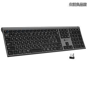 �y���������ziClever �L�[�{�[�h ���C�����X Bluetooth 2.4GHz JIS���{��z�� �f���A�����[�h �t���T�C�Y �}���`�y�A�����O �e���L�[�t�� 3�䓯���ڑ� �[�d�� Type-C �É� ���^ �y��