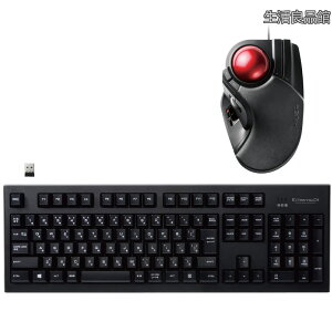 �y���������z�G���R�� 2.4GHz���C�����X�v���~�A�������u�����L�[�{�[�h TK-FDM088TBK & �G���R�� �g���b�N�{�[��(�l�����w�E���w����^�C�v) M-HT1URXBK �Z�b�g
