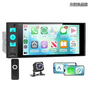 �y���������z1 DIN�J�[���W�I ���C�����XCarPlay/Android Auto�~���[�����O�Ή� 6�C���`�C���Z���^�b�`�X�N���[������ 1DIN�J�[�X�e���I MP5�v���C���[