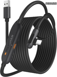 �y���������z�����N�P�[�u�� 5M Meta Quest 3S/Quest 3/Oculus Quest 2/Pico 4�ƌ݊������� �Q�[��PC�ESteam VR�p�y�A�b�v�O���[�h�d�l�E�V�тȂ���[�d�z (�u���b�N 5M)