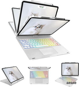 �y���������zair 13 �C���`�L�[�{�[�h(M3 2025/M2 2024) iPad Pro 12.9 ��6/5/4/3���� �L�[�{�[�h�P�[�X 360°��]180°���] �^�b�`�p�b�h�t�� �X�}�[�g 7�F�o�b�N���C�g�}���[�d�\ �S�ʕی�Bluetooth�L�[ �{