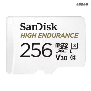�y���������z�T���f�B�X�N ���K�i �z SanDisk microSD �J�[�h 256GB UHS-I U3 V30 Class10 �h���C�u���R�[�_�[ �Ď��J���� ���ϋv High Endurance SDSQQNR-256G-GH3IA �ȈՃf�U�C���p�b�P�[�W 2�N�Ԍ���ۏ�