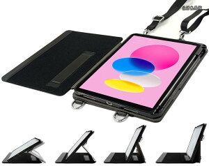 �y���������ziPad 10.9�C���` ��10���� (2022�N) / iPad 11�C���`(A16) ��11���� (2025�N) 2���f���Ή� �}���`�A���O�� �X�^���h �P�[�X ���|�� ��|�� �V�����_�[ Apple Pencil ���[�� ���h����t �r�W�l�X 