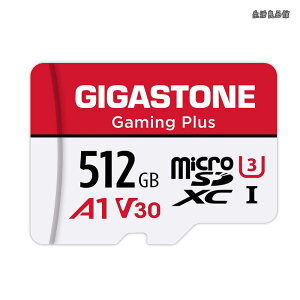 �y���������z1 �Ή��z GIGASTONE �}�C�N��sd�J�[�h 512GB Gaming Plus microSDXC UHS-I A1 V30 U3 C10 100MB/s ���� Full HD & 4K UHD���� GIGASTONE �������K�i SD�A�_�v�^�[1���t���y5�N�ۏ؁z