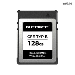�y���������zCFexpress Type B 128GB �����\ �������[�J�[�h �ő�ǂݏo��1780MB/s �ő发������700MB/s PCIe Gen3.0x2 NVMe 1.3 �������d�� 4K/6K�^��Ή� for EOSR3 R5 R5C C300 1DX C500 Z9 Z7II Z6II Z7 Z6 D5 D850 D500 X-H2S X
